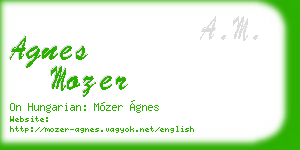agnes mozer business card
