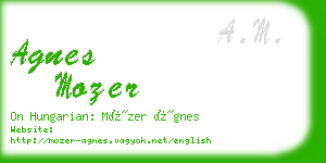 agnes mozer business card